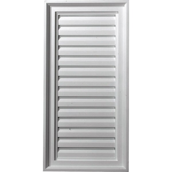 Ekena Millwork Vertical Urethane Gable Vent Louver, Non-Functional, 15"W x 28"H GVVE15X28D - main